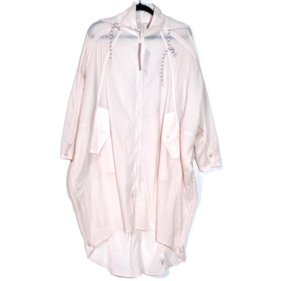 Athleta Canopy Parachute Jacket Long Pink Size Small NWT - Picture 2 of 11